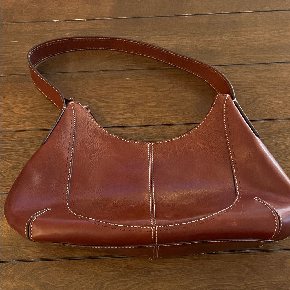 Fossil Elegant Brown Leather Shoulder Bag